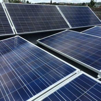 Solar Panels on a Tiled Roof and a Flat Roof