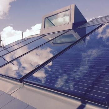 Solar Panels Reflecting the Sky