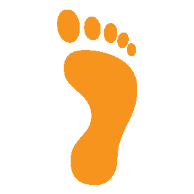 Orange_FootPrint orange footprint icon