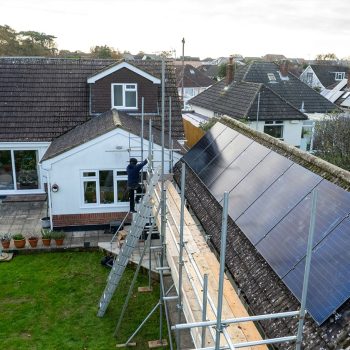 solar panels installed on roof of house