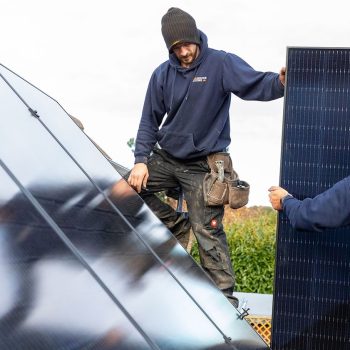 solar engineers installing solar panels